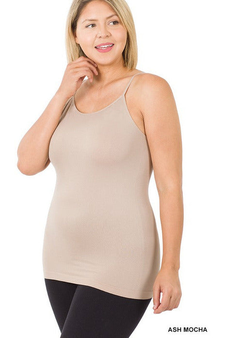 ZENANA PLUS SEAMLESS ADJUSTABLE STRAP CAMI