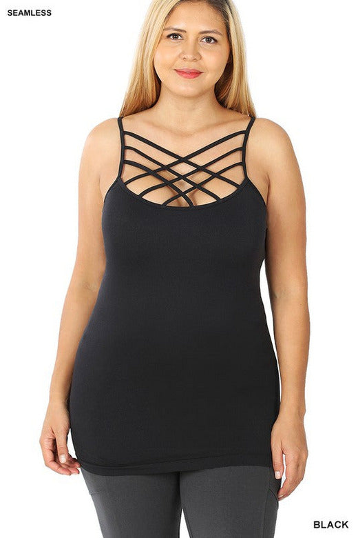Seamless Triple Criss-Cross Front Cami