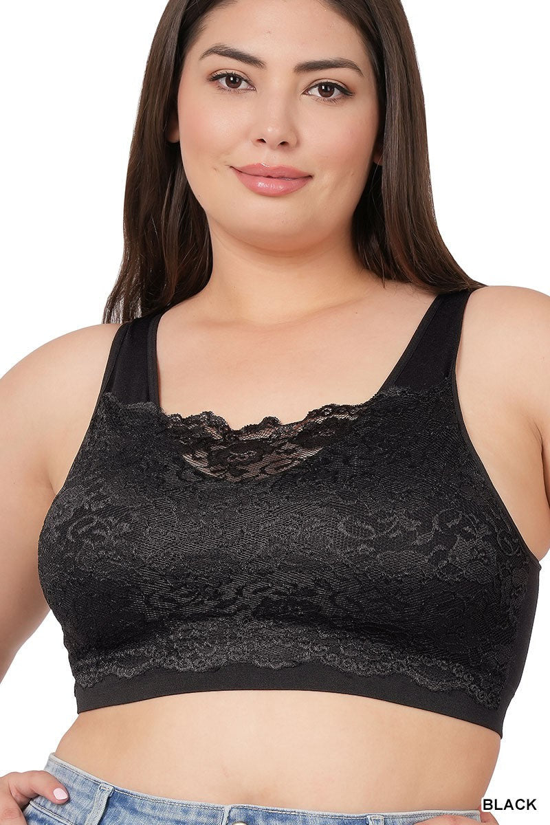 plus lace bralette