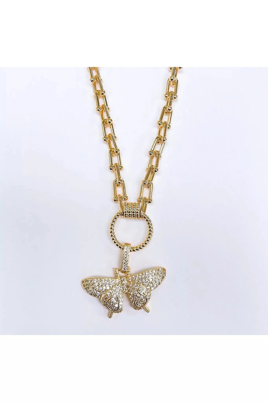 Treasure jewels- clip butterfly necklace