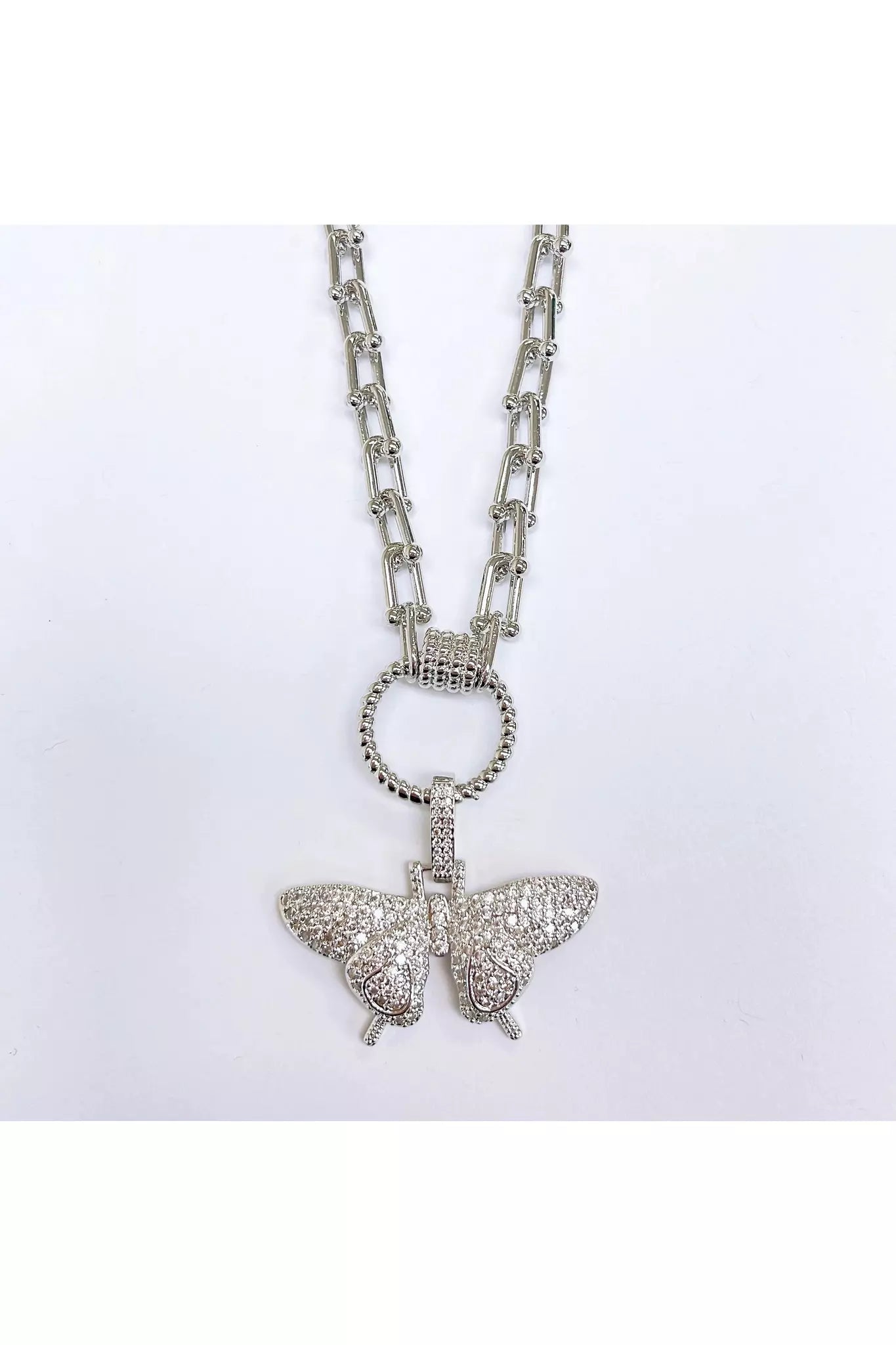 Treasure jewels- clip butterfly necklace