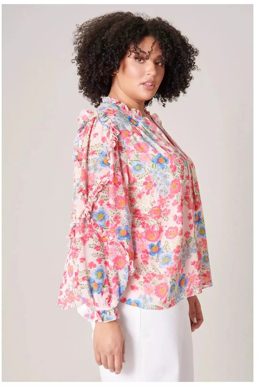 Romantic Pastel Floral Top