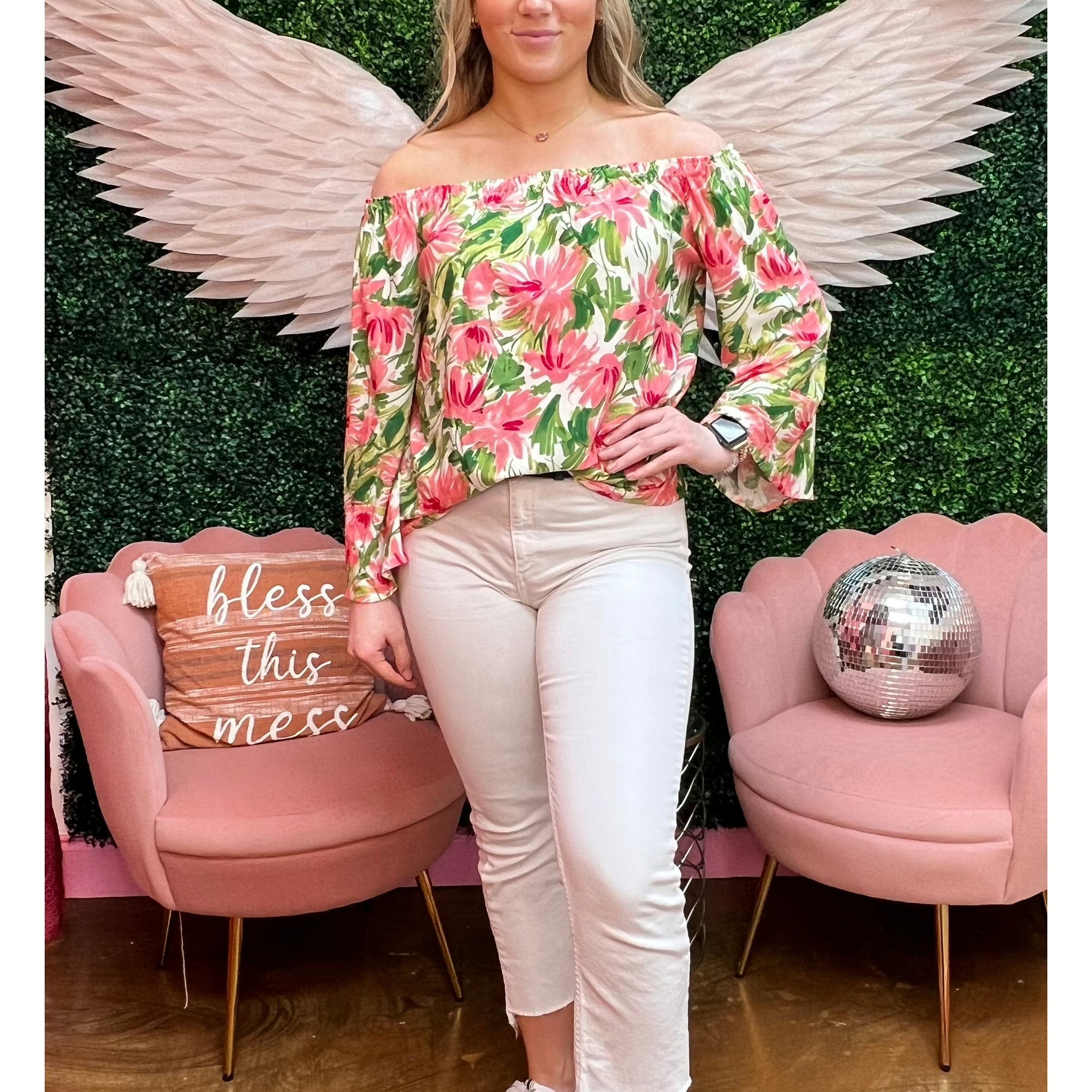 Raelynn Floral Off The Shoulder Top