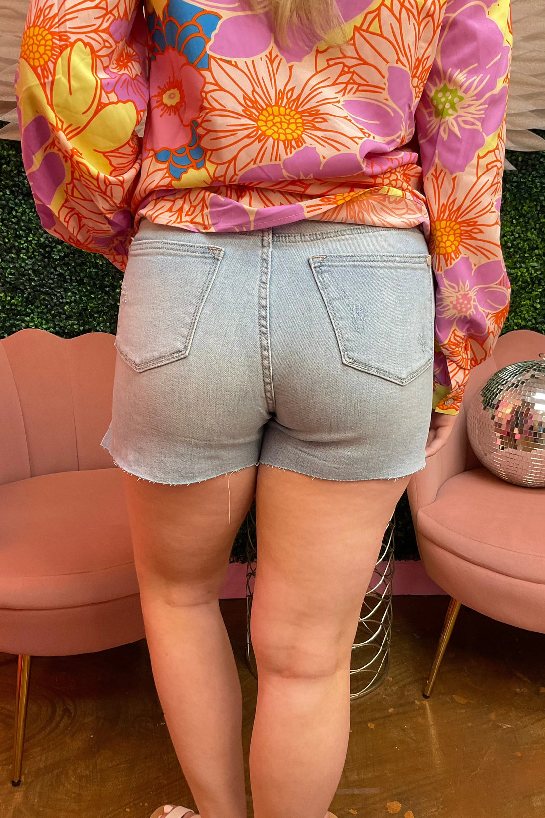 Judy blue High Rise Side Slit Shorts