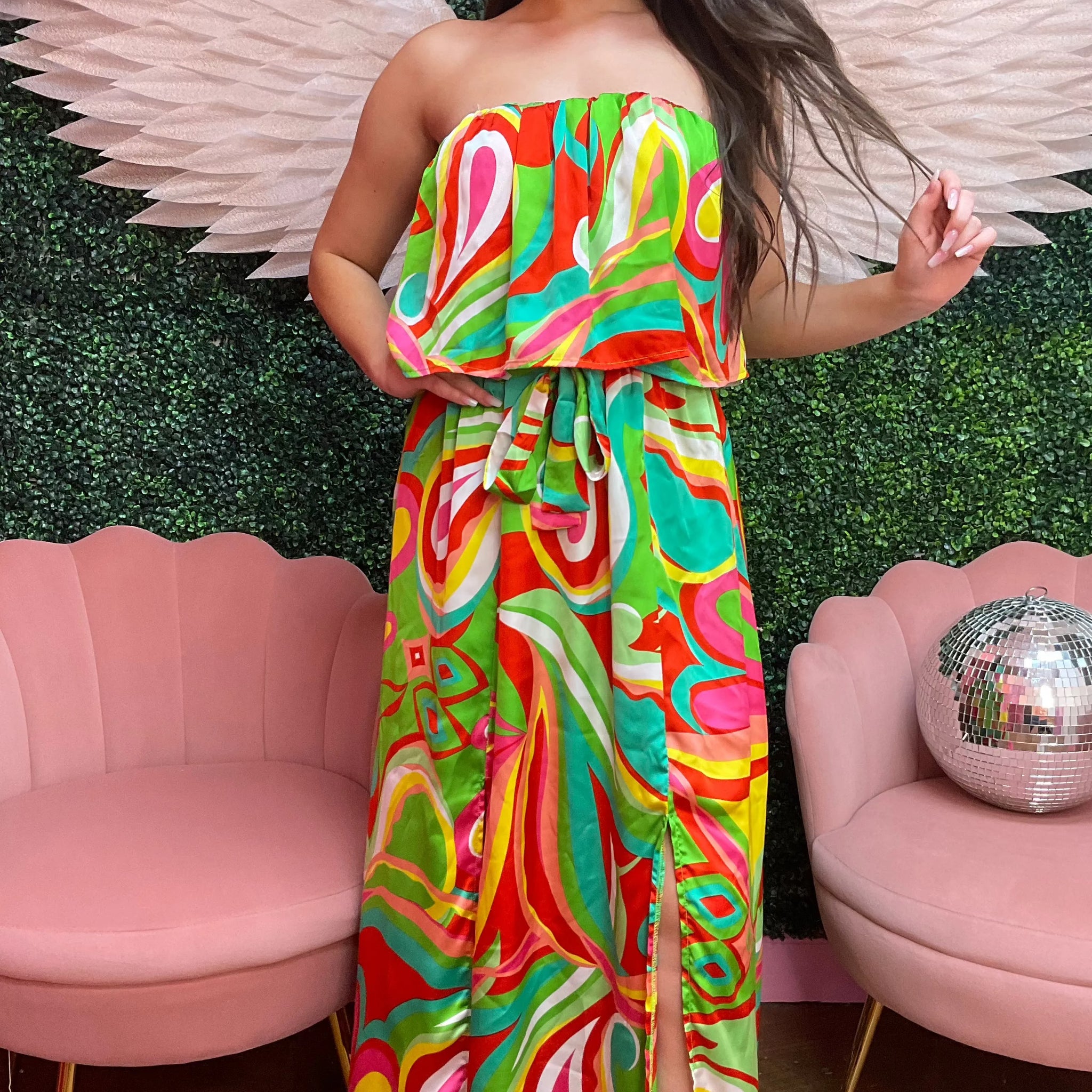 Sleeveless Satin Dress